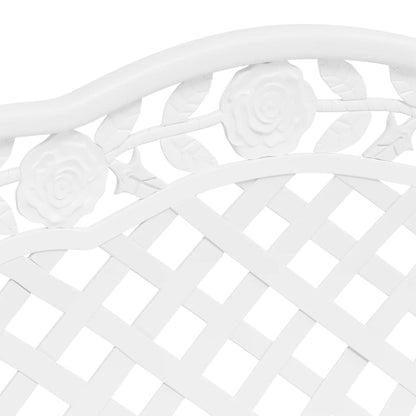 vidaXL Garden Bench 108 cm Cast Aluminium White