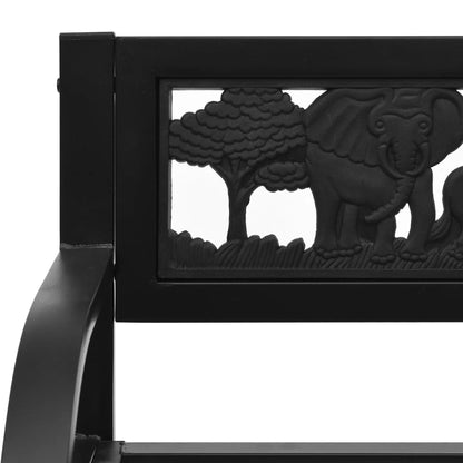 vidaXL Children Garden Bench 86 cm Steel - Black