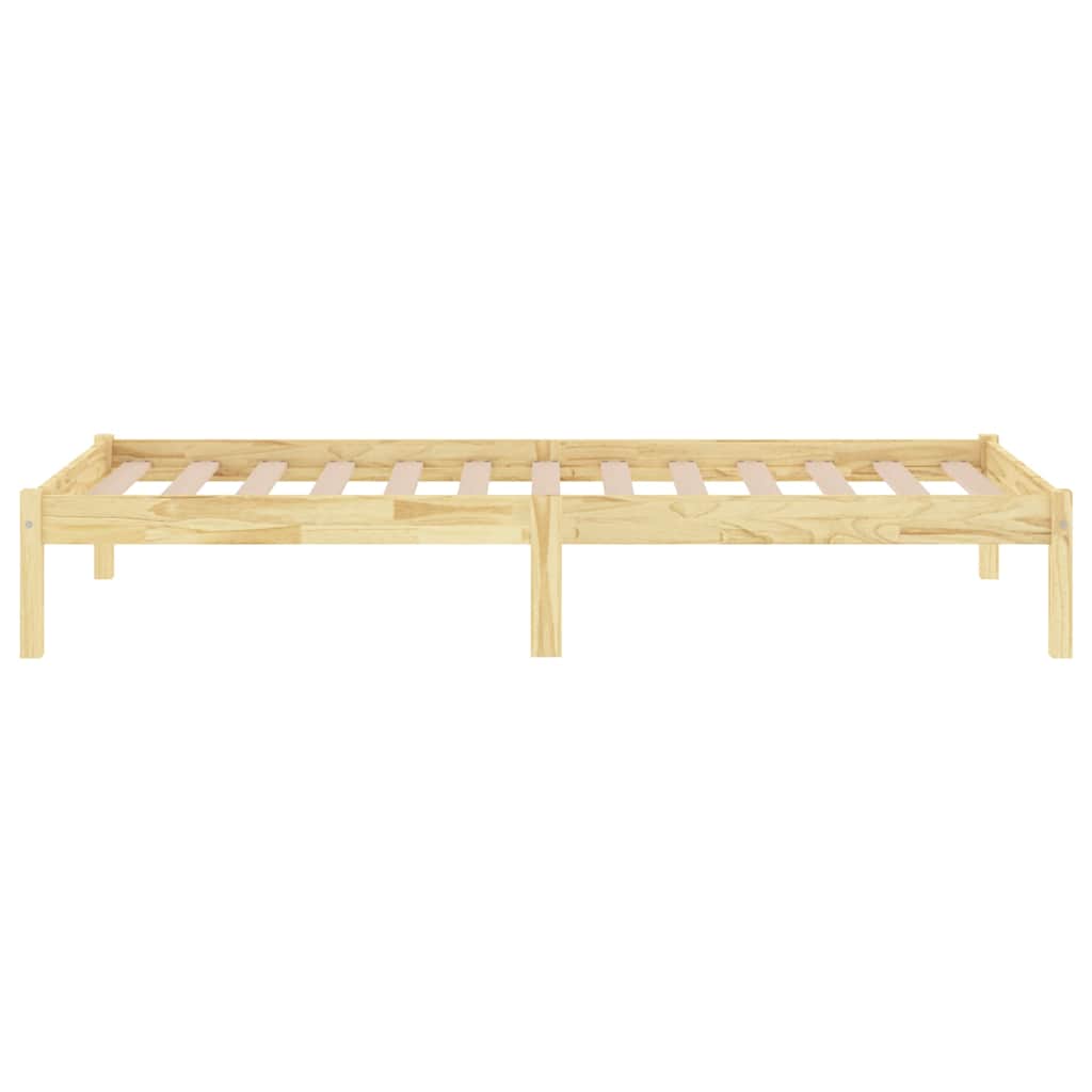 vidaXL Bed Frame without Mattress Solid Wood Small Single - Brown - 195.5 x 80.5 x 31 cm - 64834