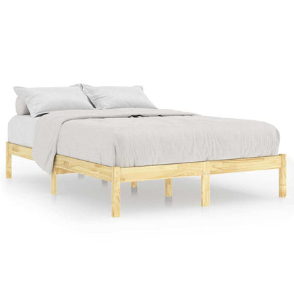 vidaXL Bed Frame without Mattress Solid Wood King Size - Brown - 205.5 x 155.5 x 31 cm