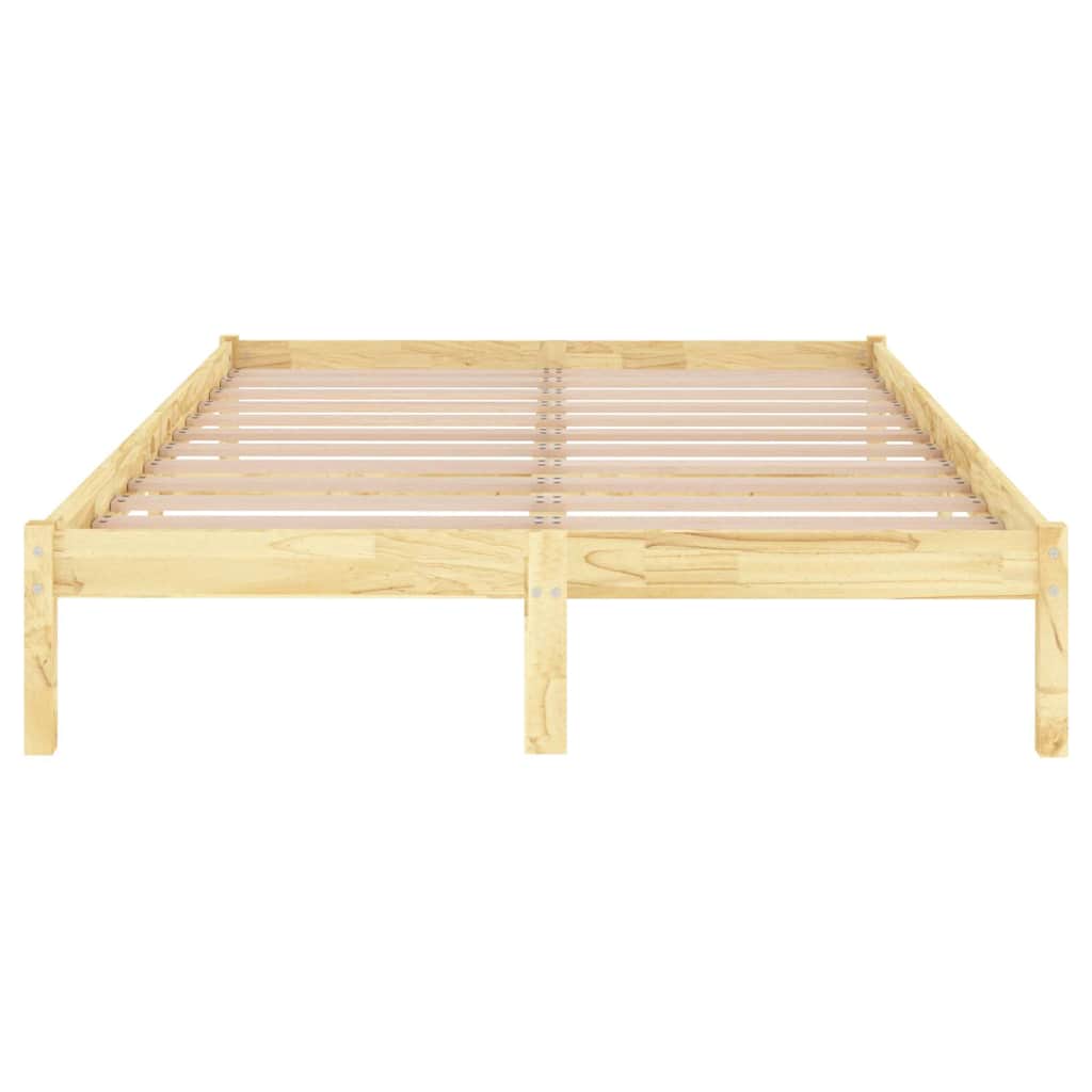 vidaXL Bed Frame without Mattress Solid Wood 160x200 cm - Brown - 205.5 x 165.5 x 31 cm