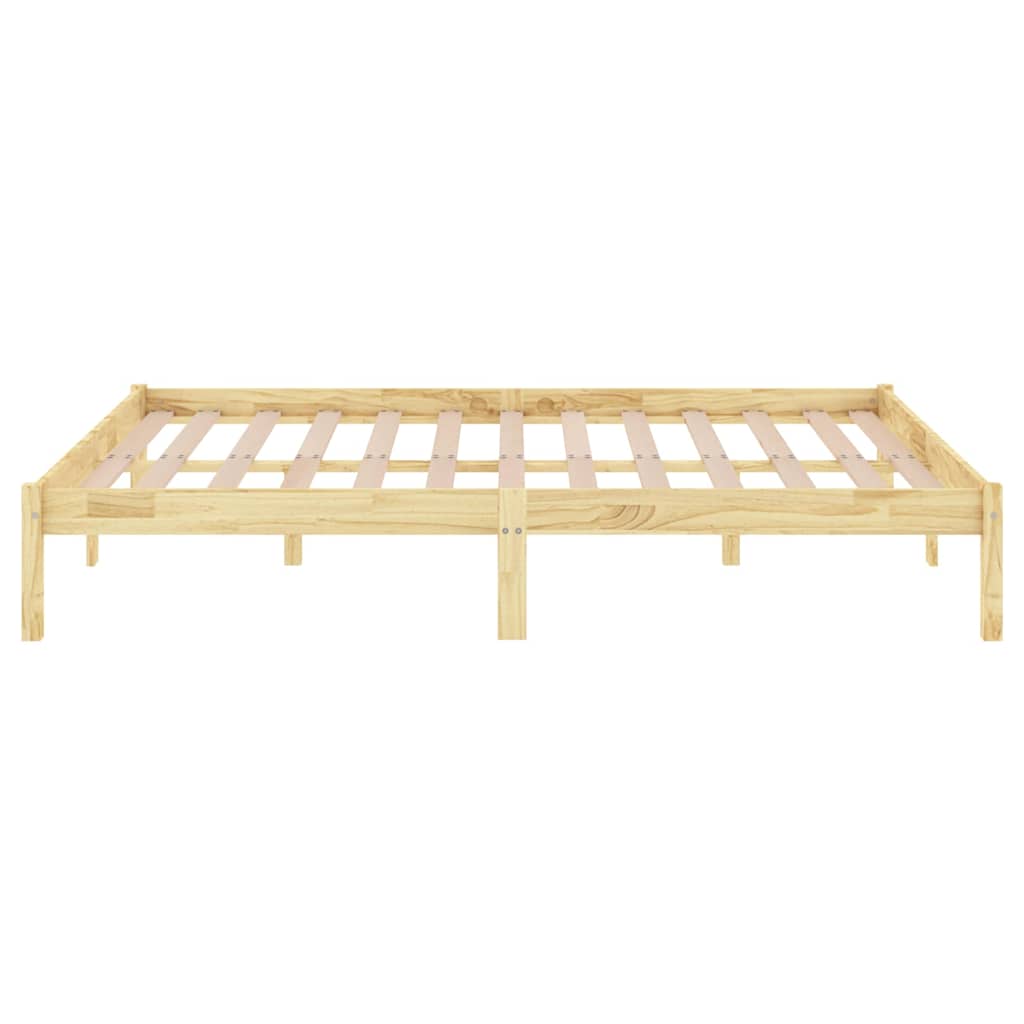 vidaXL Bed Frame without Mattress Solid Wood Super King Size - Brown - 205.5 x 185.5 x 31 cm