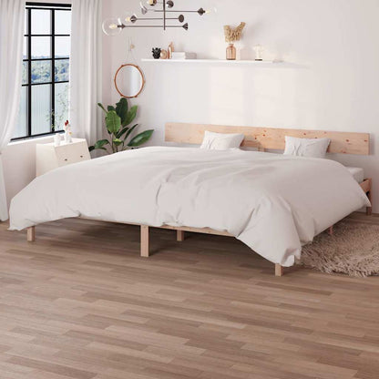 vidaXL Bed Frame without Mattress Solid Wood Super King - Brown - 206.5 x 185.5 x 70 cm