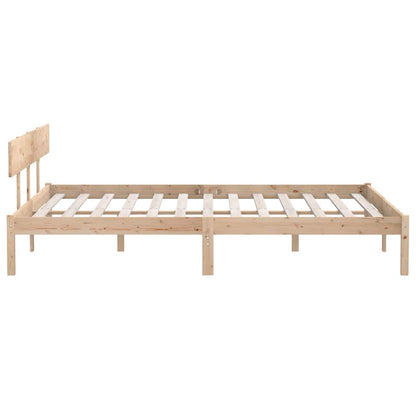 vidaXL Bed Frame without Mattress Solid Wood 200x200 cm - Brown - 206.5 x 205.5 x 70 cm
