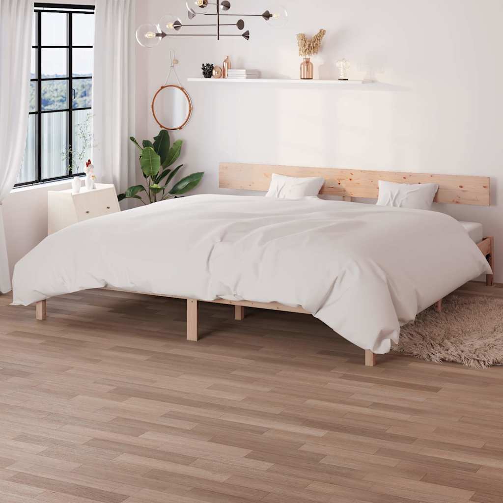 vidaXL Bed Frame without Mattress Solid Wood 200x200 cm - Brown - 206.5 x 205.5 x 70 cm