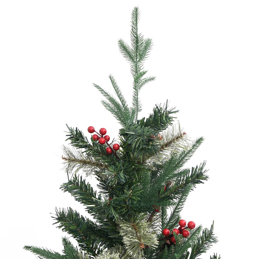 vidaXL Christmas Tree with Pine Cones Green 150 cm PVC&PE - 150 x 68 cm