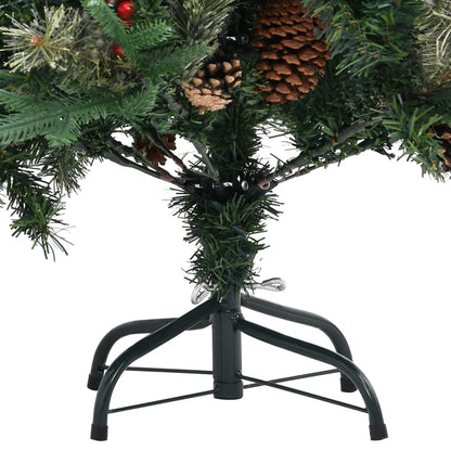 vidaXL Christmas Tree with Pine Cones Green 150 cm PVC&PE - 150 x 68 cm