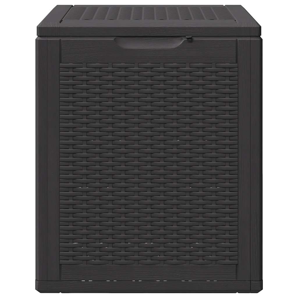 vidaXL Garden Storage Box 90L Black PP Rattan