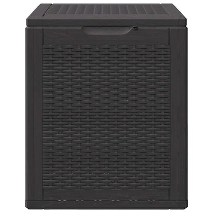 vidaXL Garden Storage Box 90L Black PP Rattan