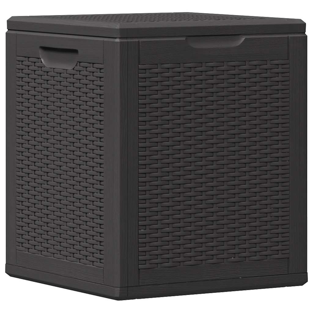 vidaXL Garden Storage Box 90L Black PP Rattan