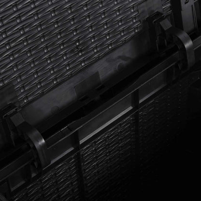 vidaXL Garden Storage Box 90L Black PP Rattan