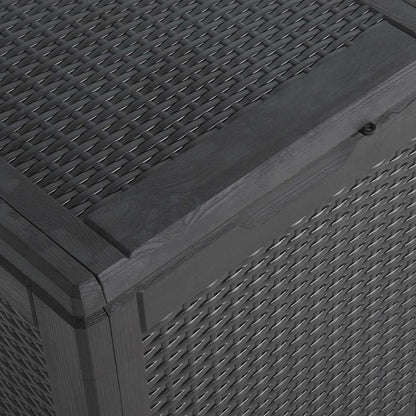 vidaXL Garden Storage Box 90L Black PP Rattan