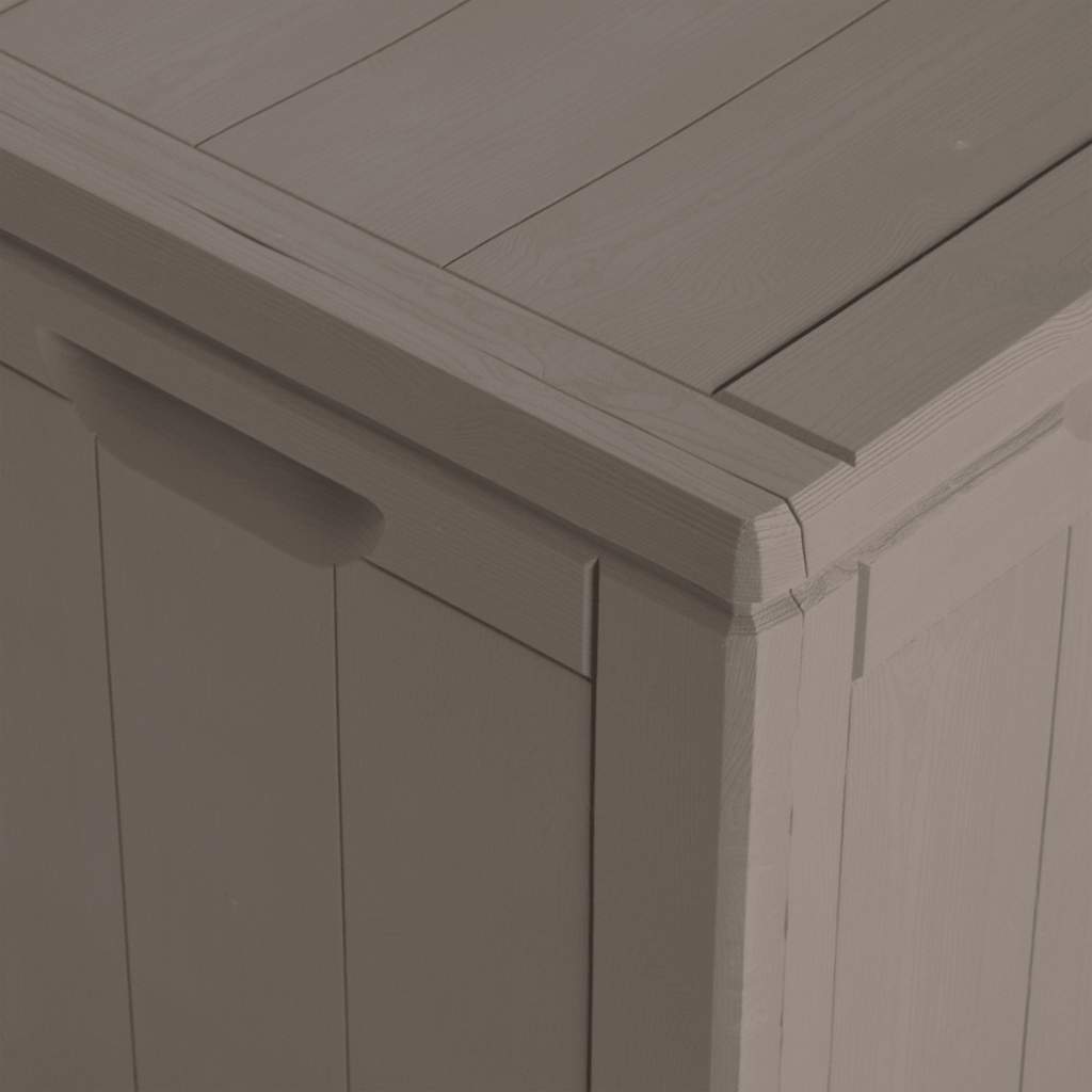 vidaXL Garden Storage Box 270L Brown PP Wood Look