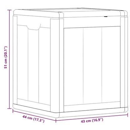 vidaXL Garden Storage Box 90L Grey PP Wood Look