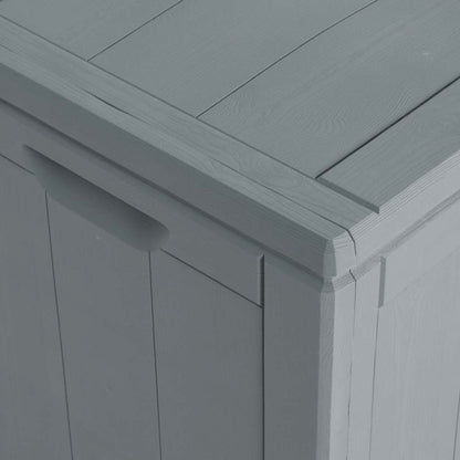 vidaXL Garden Storage Box 180L Grey PP Wood Look