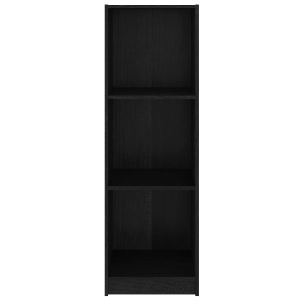 vidaXL Book Cabinet/Room Divider Black 36x33x110 cm Solid Pinewood