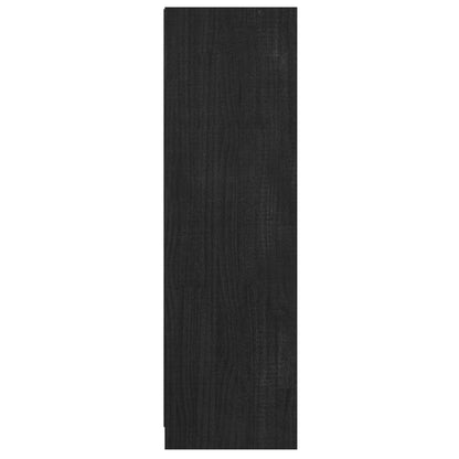 vidaXL Book Cabinet/Room Divider Black 36x33x110 cm Solid Pinewood