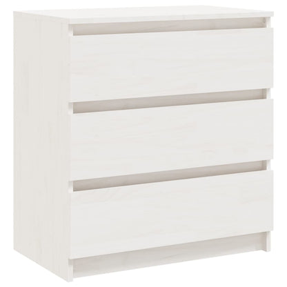 vidaXL Bedside Cabinets 2 pcs White 60x36x64 cm Solid Pinewood