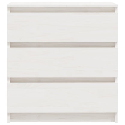 vidaXL Bedside Cabinets 2 pcs White 60x36x64 cm Solid Pinewood