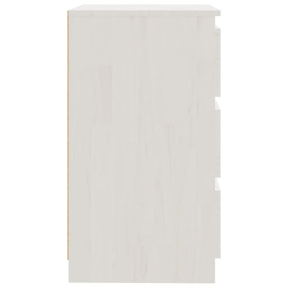 vidaXL Bedside Cabinets 2 pcs White 60x36x64 cm Solid Pinewood