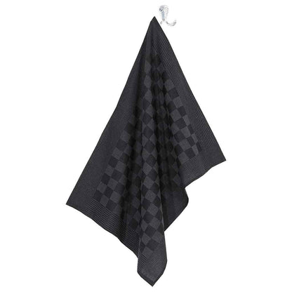 vidaXL 10 Piece Towel Set Black and Grey Cotton - Multicolour - 50 x 70 cm
