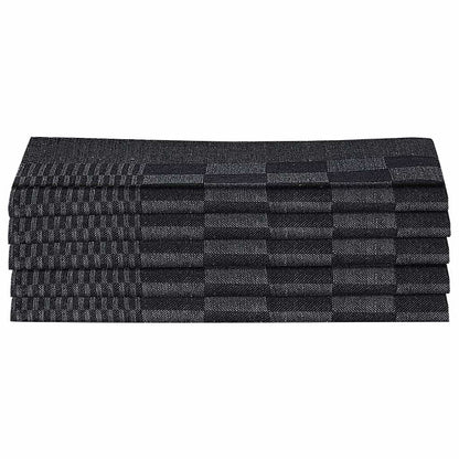 vidaXL 20 Piece Towel Set Black and Grey Cotton - Multicolour - 50 x 70 cm