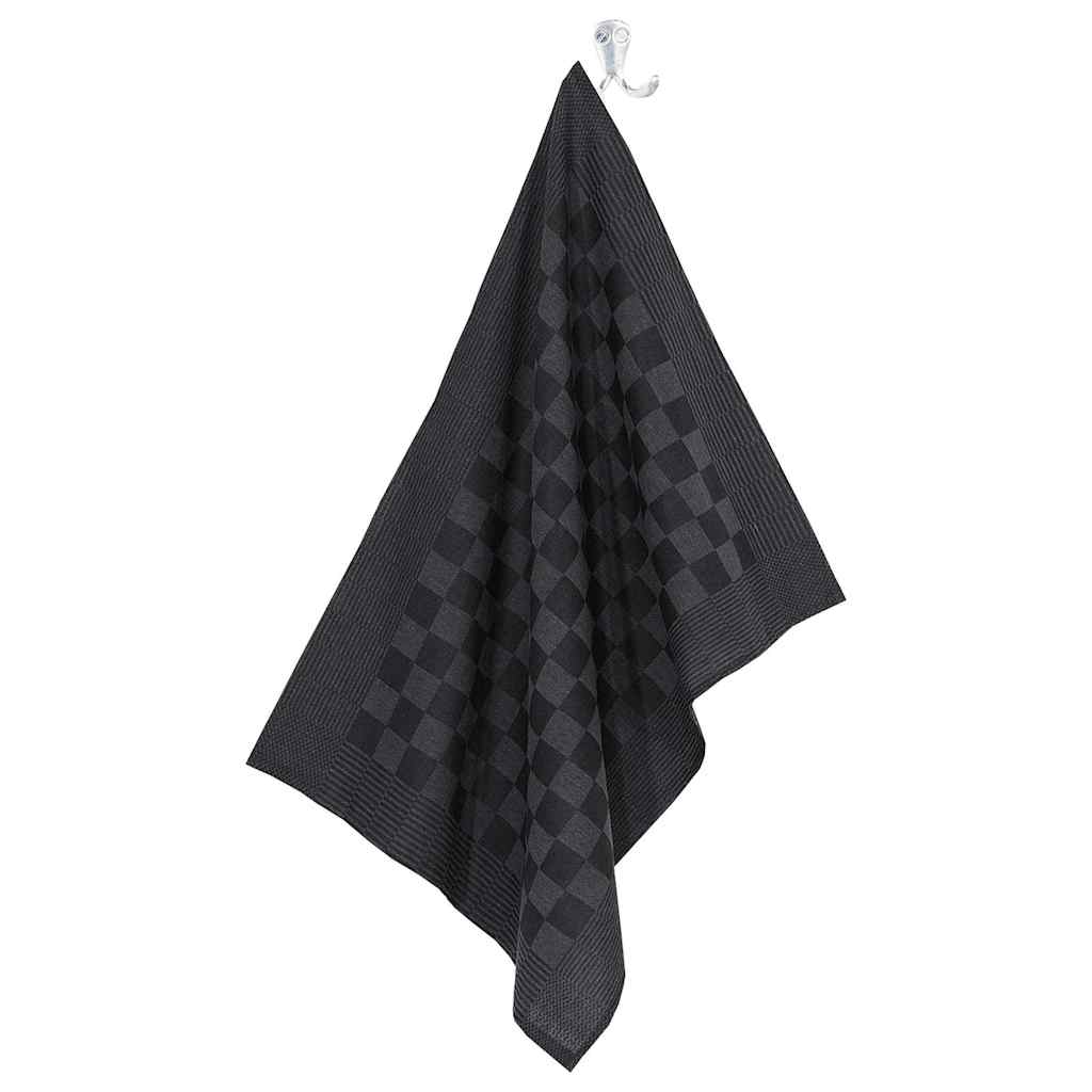 vidaXL 20 Piece Towel Set Black and Grey Cotton - Multicolour - 50 x 70 cm