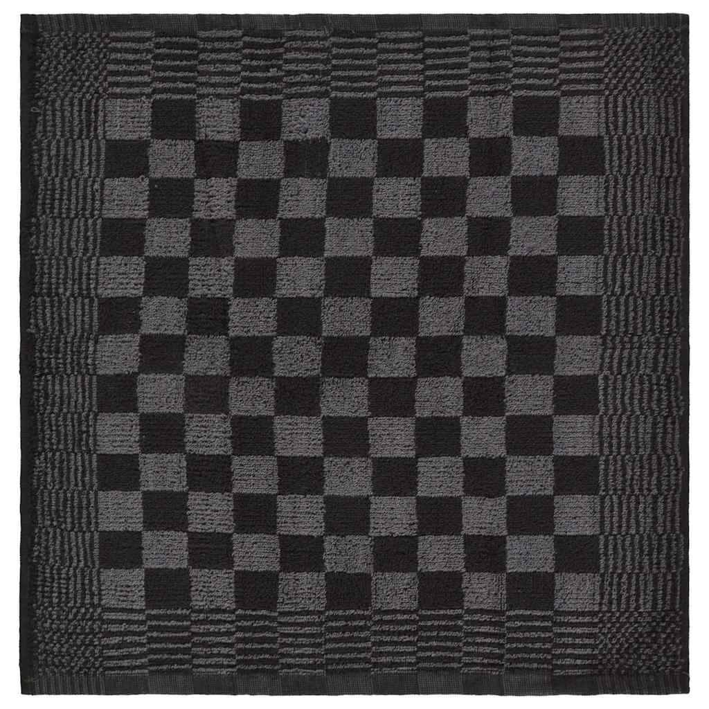 vidaXL 20 Piece Towel Set Black and Grey Cotton - Multicolour - 50 x 70 cm