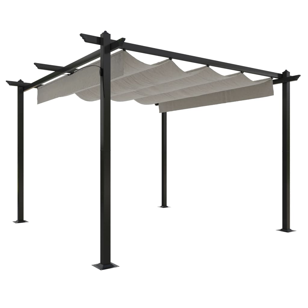 vidaXL Garden Gazebo | Cream | Powder-coated steel | 3x3 meters - 3 x 3 x 2.2 m