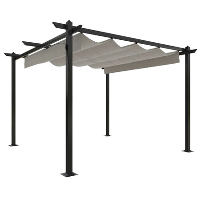 vidaXL Garden Gazebo | Cream | Powder-coated steel | 3x3 meters - 3 x 3 x 2.2 m