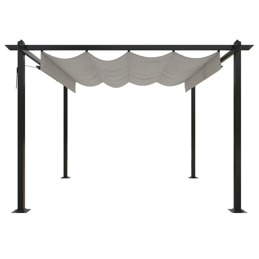 vidaXL Garden Gazebo | Cream | Powder-coated steel | 3x3 meters - 3 x 3 x 2.2 m