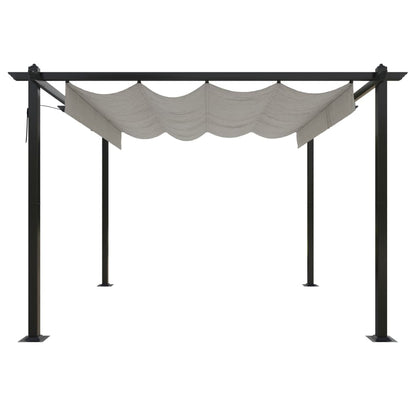 vidaXL Garden Gazebo | Cream | Powder-coated steel | 3x3 meters - 3 x 3 x 2.2 m
