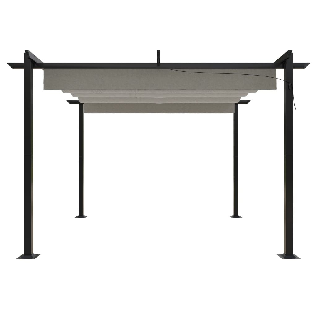 vidaXL Garden Gazebo | Cream | Powder-coated steel | 3x3 meters - 3 x 3 x 2.2 m