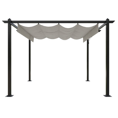 vidaXL Garden Gazebo | Cream | Powder-coated steel | 3x3 meters - 3 x 3 x 2.2 m