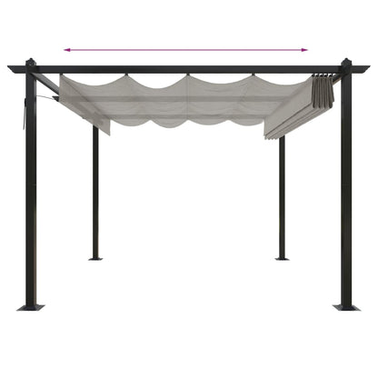 vidaXL Garden Gazebo | Cream | Powder-coated steel | 3x3 meters - 3 x 3 x 2.2 m