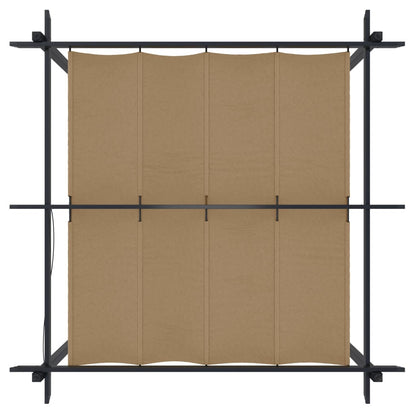 vidaXL Garden Gazebo | Taupe | Powder-coated steel | 3x3 metres | Retractable - 3 x 3 x 2.2 m