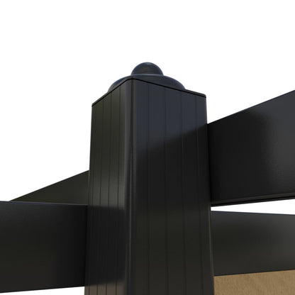 vidaXL Garden Gazebo | Taupe | Powder-coated steel | 3x3 metres | Retractable - 3 x 3 x 2.2 m
