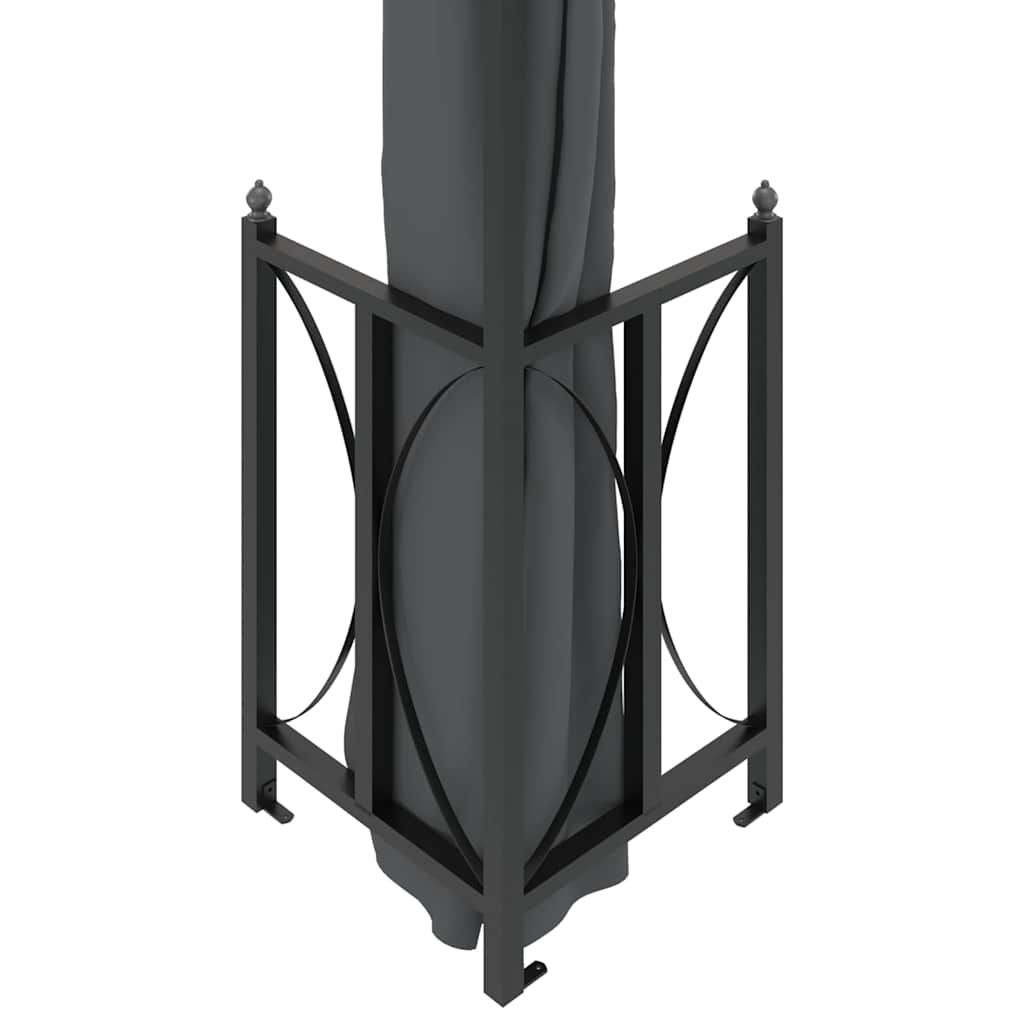 vidaXL Gazebo with Sidewalls&Double Roofs 3x4 m Anthracite