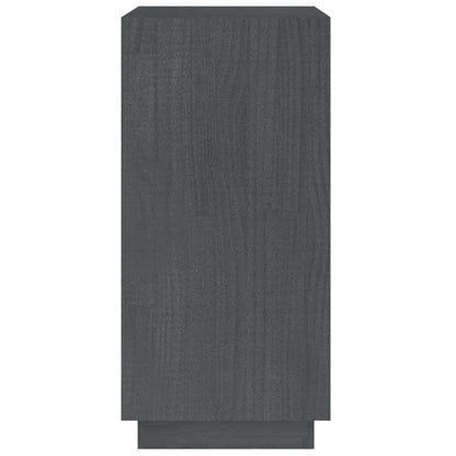 vidaXL Book Cabinet Grey 40x35x71 cm Solid Pinewood