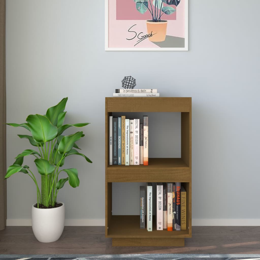 vidaXL Book Cabine Honey Brown 40x35x71 cm Solid Pinewood