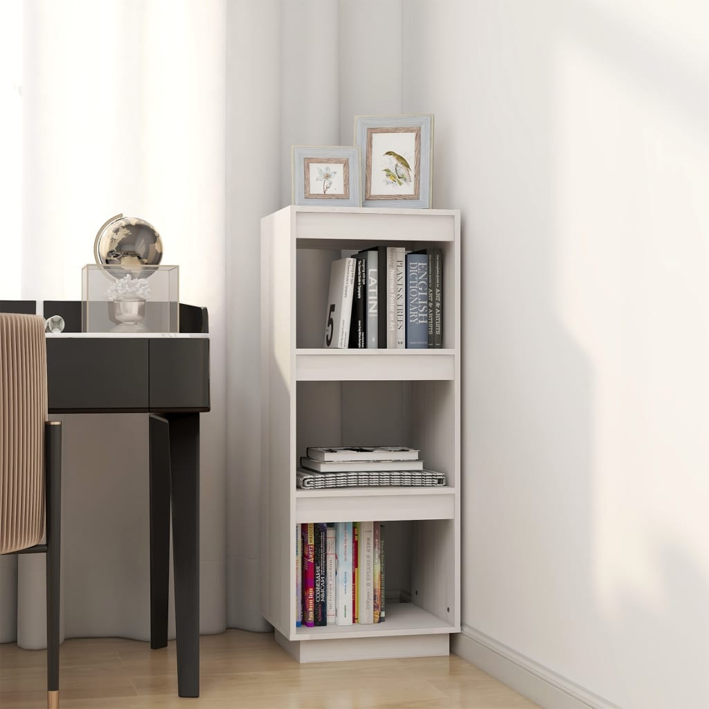 vidaXL Book Cabinet/Room Divider White 40x35x103 cm Solid Pinewood