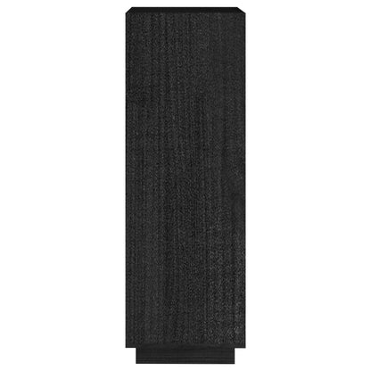 vidaXL Book Cabinet/Room Divider Black 40x35x103 cm Solid Pinewood