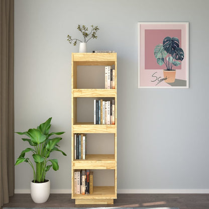 vidaXL Book Cabinet/Room Divider 40x35x135 cm Solid Pinewood - Brown