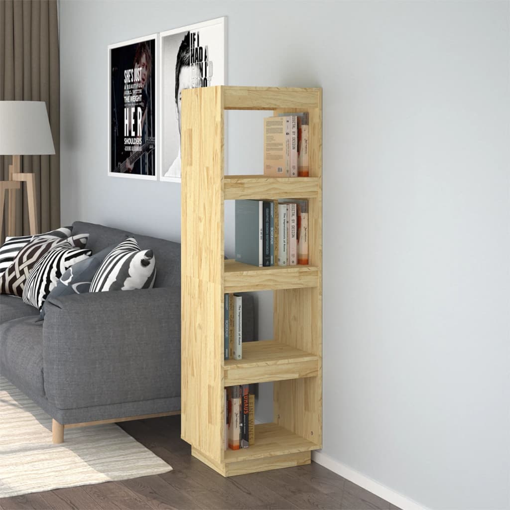 vidaXL Book Cabinet/Room Divider 40x35x135 cm Solid Pinewood - Brown