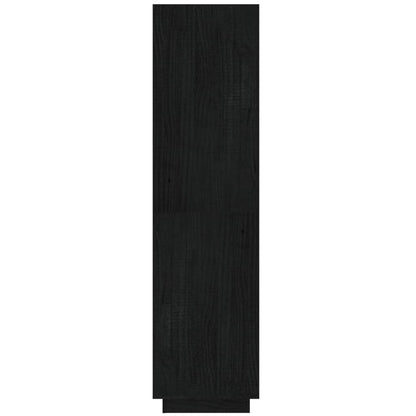 vidaXL Book Cabinet/Room Divider Black 40x35x135 cm Solid Pinewood