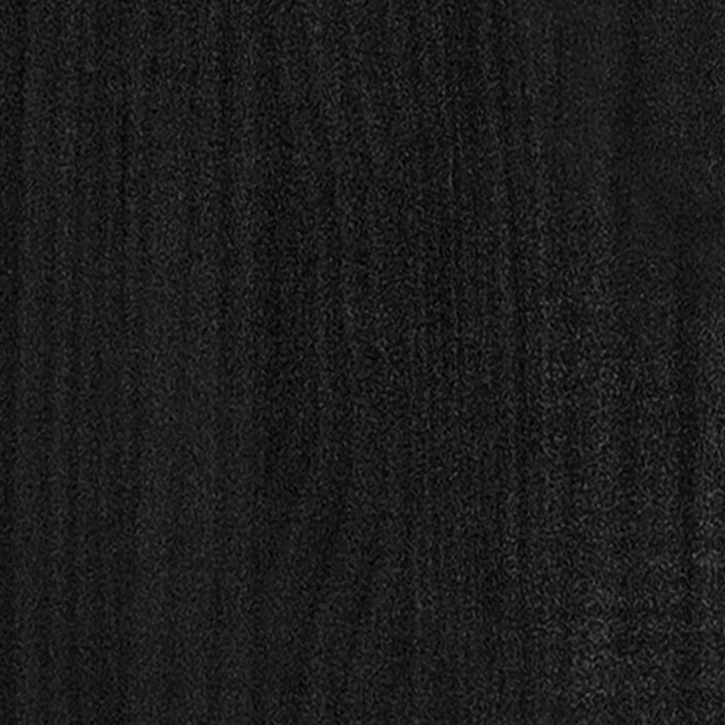 vidaXL Book Cabinet/Room Divider Black 40x35x135 cm Solid Pinewood