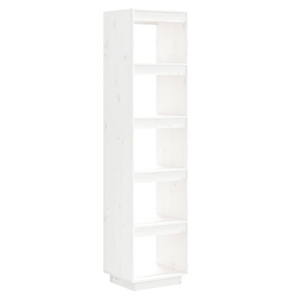 vidaXL Book Cabinet/Room Divider White 40x35x167 cm Solid Wood Pine