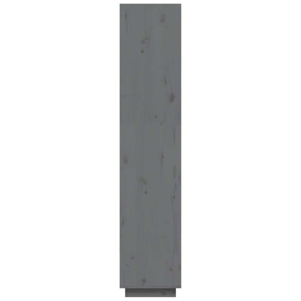 vidaXL Book Cabinet/Room Divider Grey 40x35x167 cm Solid Wood Pine