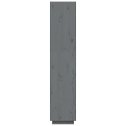 vidaXL Book Cabinet/Room Divider Grey 40x35x167 cm Solid Wood Pine