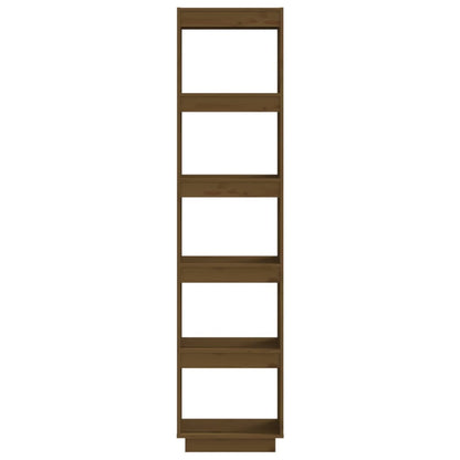 vidaXL Book Cabinet/Room Divider Honey Brown 40x35x167 cm Solid Wood Pine